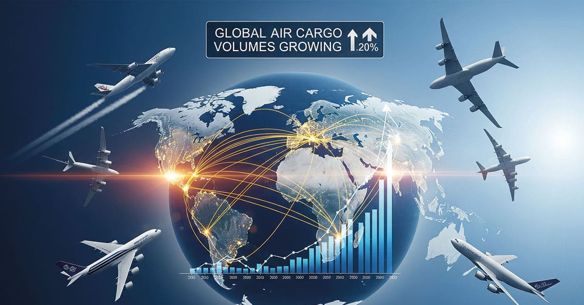 Volúmenes de carga aérea global crecerán un +5,8 % en 2025: ¿Está tu cadena logística preparada para el despegue?